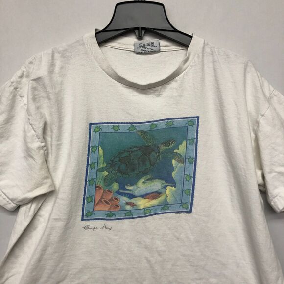 Vintage Soft as a Grape 1997 Cotton T-Shirt Tee Size Large Cape May White B256 5 - Picture 14 of 16